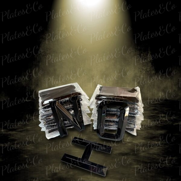 Bike/Import size Gloss Bevelled Letters